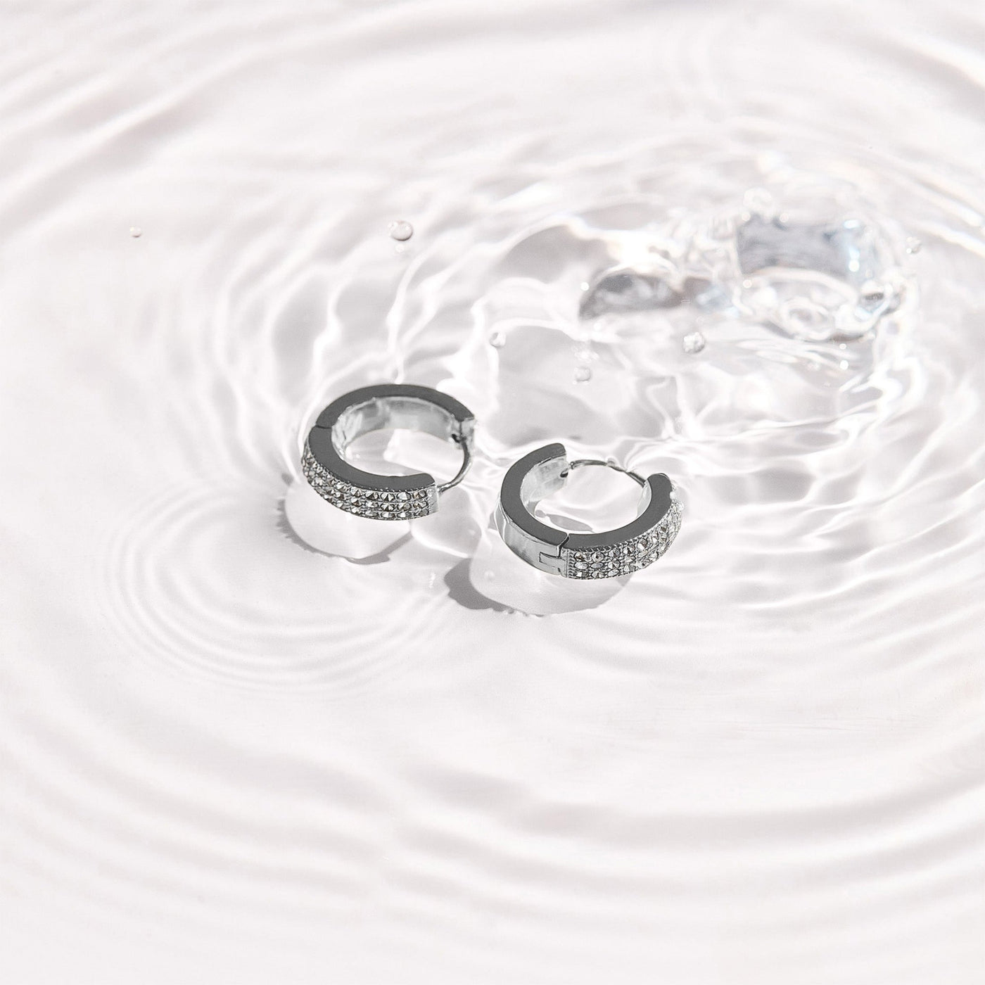 Pavé Crystal Huggie Hoop Earrings