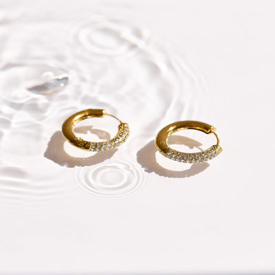 Crystal Pave Statement Hoops