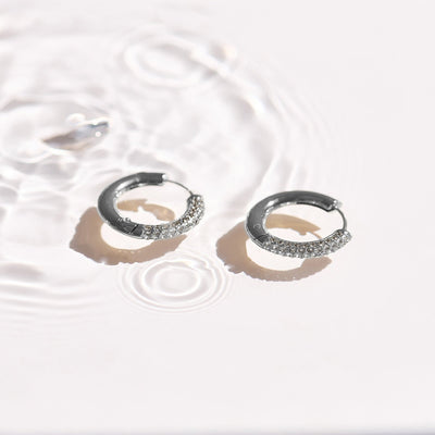 Crystal Pave Statement Hoops