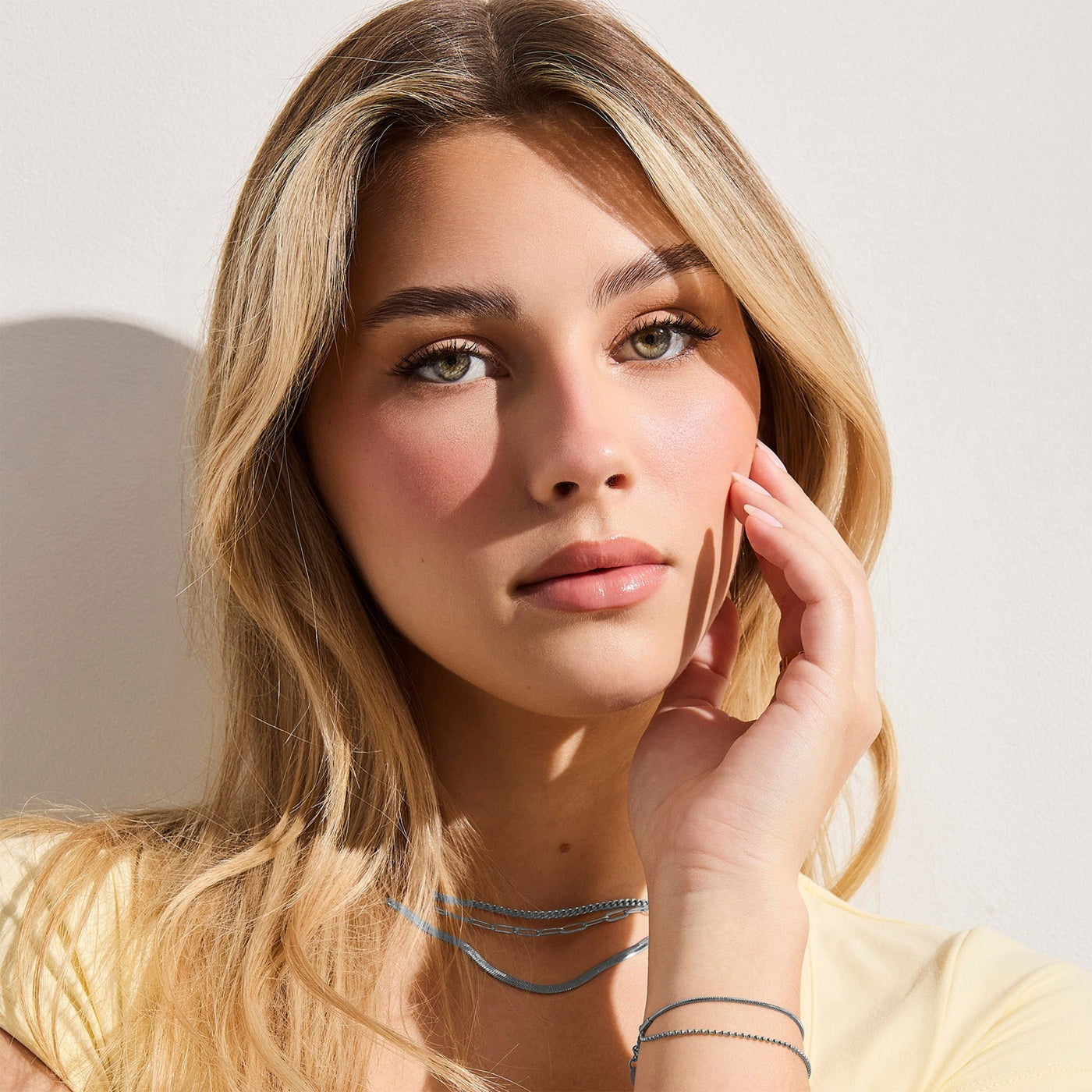 Triple Layer Chain Necklace Set Bundle