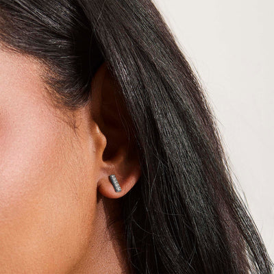 Crystal Bar Stud Earrings