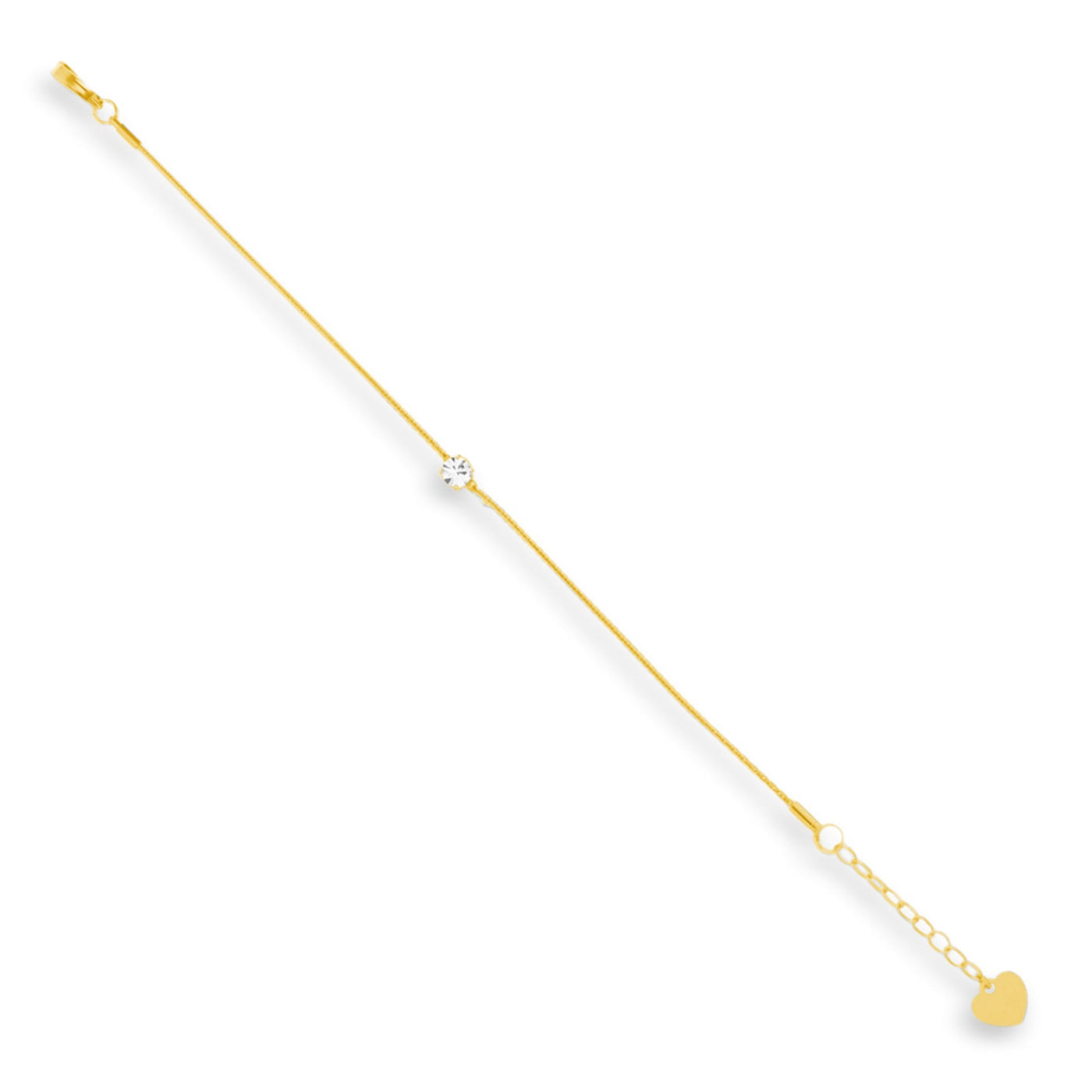 Dainty Crystal Charm Bracelet