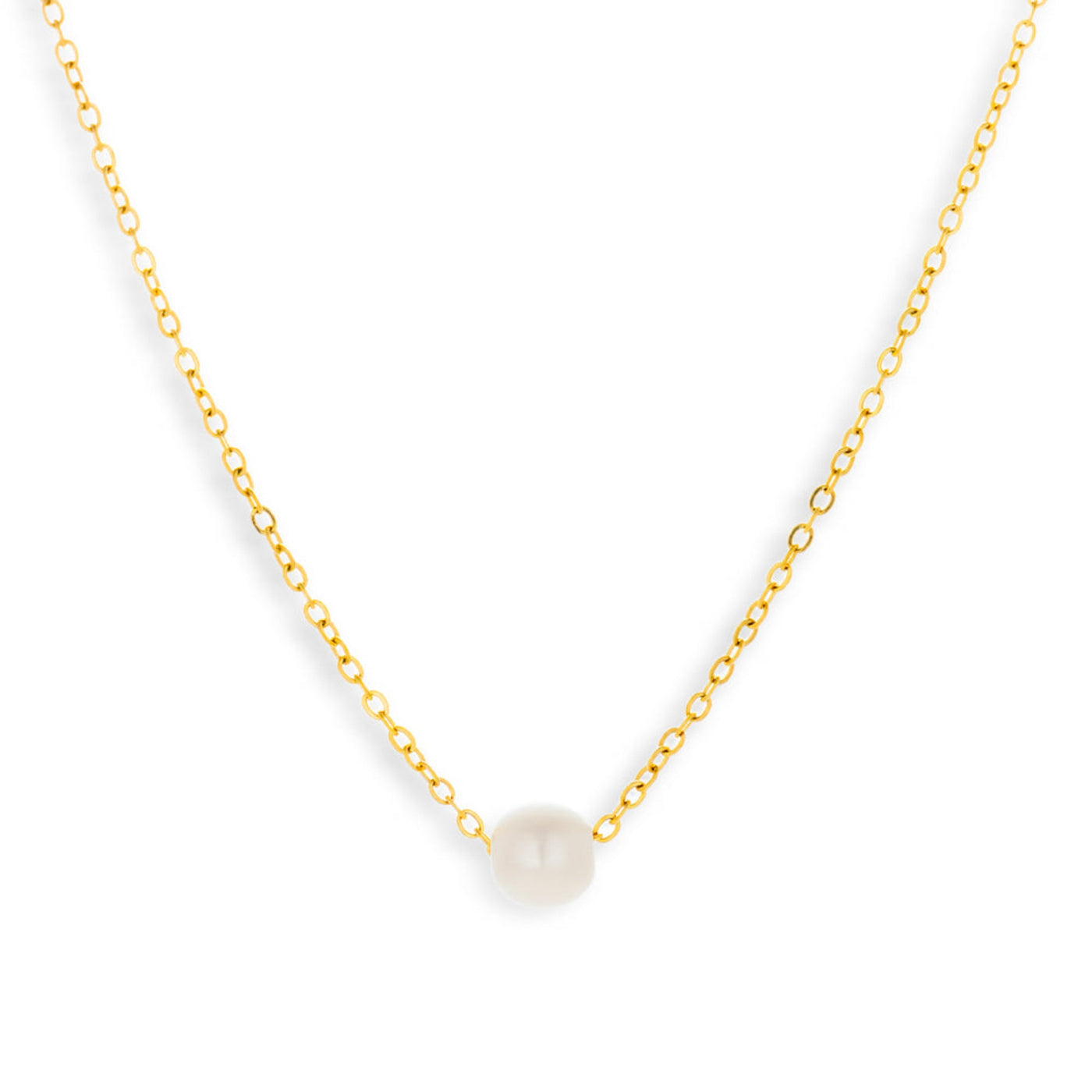 Single Pearl Drop Necklace
