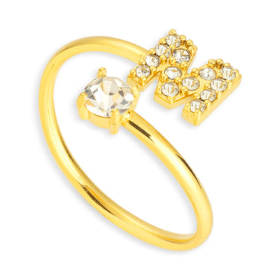 Sparkle Initial Wrap Ring