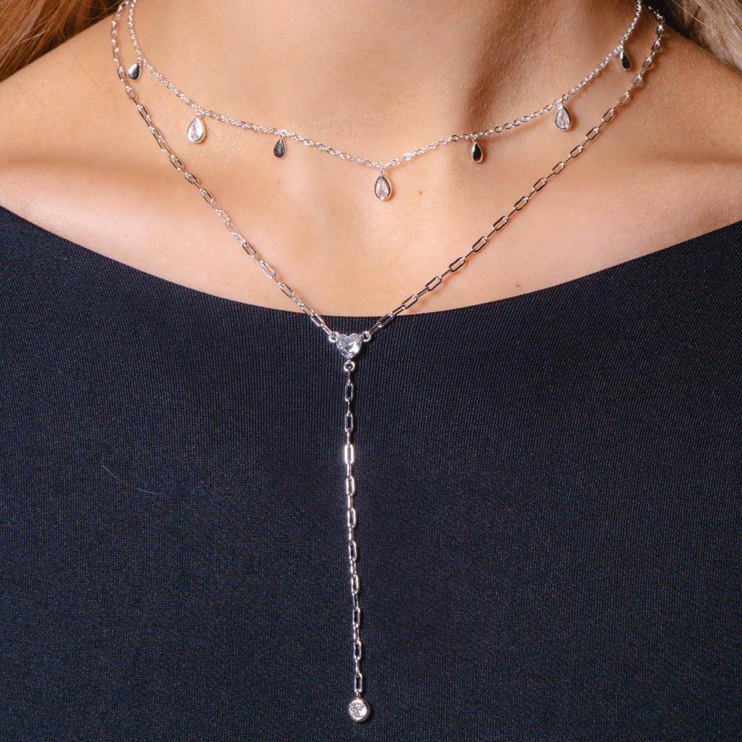 Heart of Stone Lariat Necklace