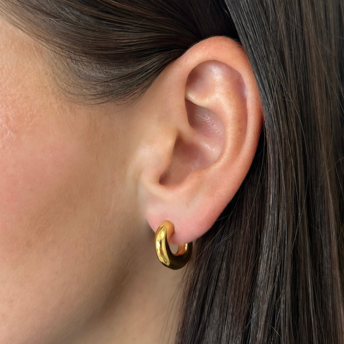 Chunky Curved Hoop Earrings