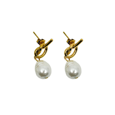Infinity Pearl Earrings