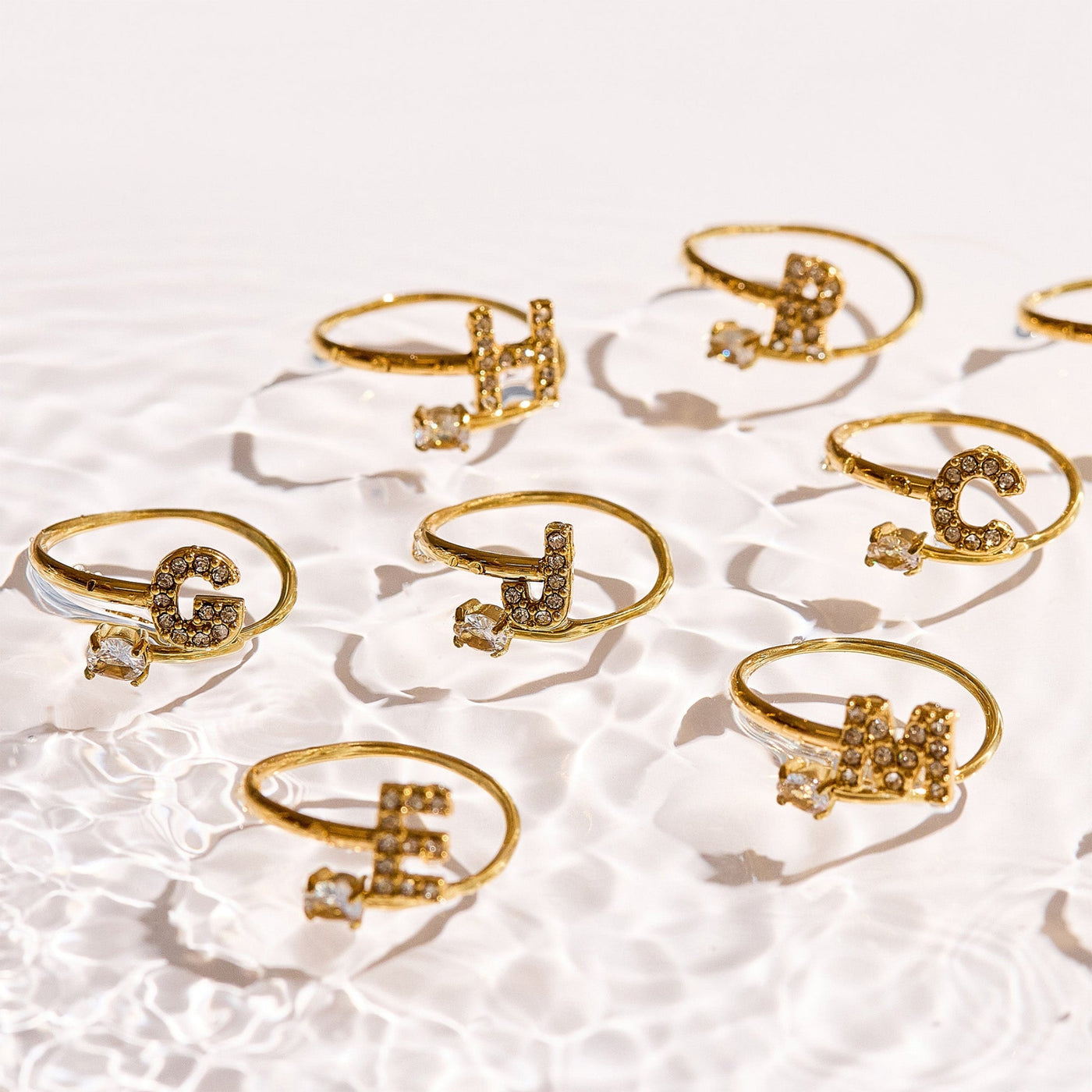 Sparkle Initial Wrap Ring